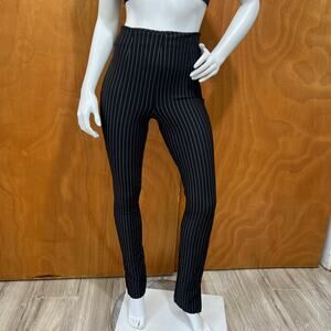 ASOS DESIGN Women’s Tailored Slim Pinstripe Pants Size 2 Side Zip Slit & Raw Hem